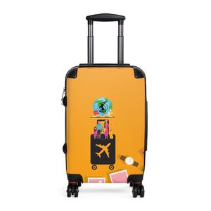 Travel Suitcase with Fun Adventure Design, Luggage for Vacation, Personalized Travel Gear, Unique Gift for Travelers, Stylish Carry-On