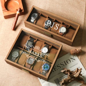 Custom Engraved Watch Box | Birthday Gift for Men | Personalized Watch Storage Case| Boyfriend gift | Anniversary Gift | Holiday gift