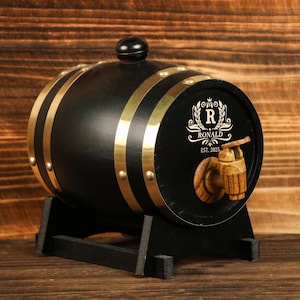 Personalized Engraved Whiskey Barrel 3L | Mini Wood Whiskey Barrel |Wedding Gift|Groomsmen Gift | Wood Barrel | Gift for Him