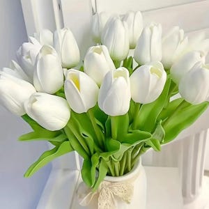 10Pcs Real Touch Tulips, Artificial Flowers for Wedding, Home Decor Garden, or DIY Crafts Beautiful Artificial Poppy Flower Stem fake botany