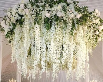 12pcs Artificial Greenery Vine, Faux Garland for Wedding, Party, Home & DIY Decor Flower Boho Home Garden Christmas Wedding Party Wall Decor