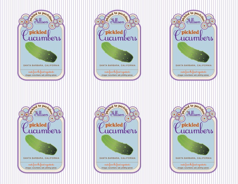 in a pickle pickled cucumbers custom pickle label etsy