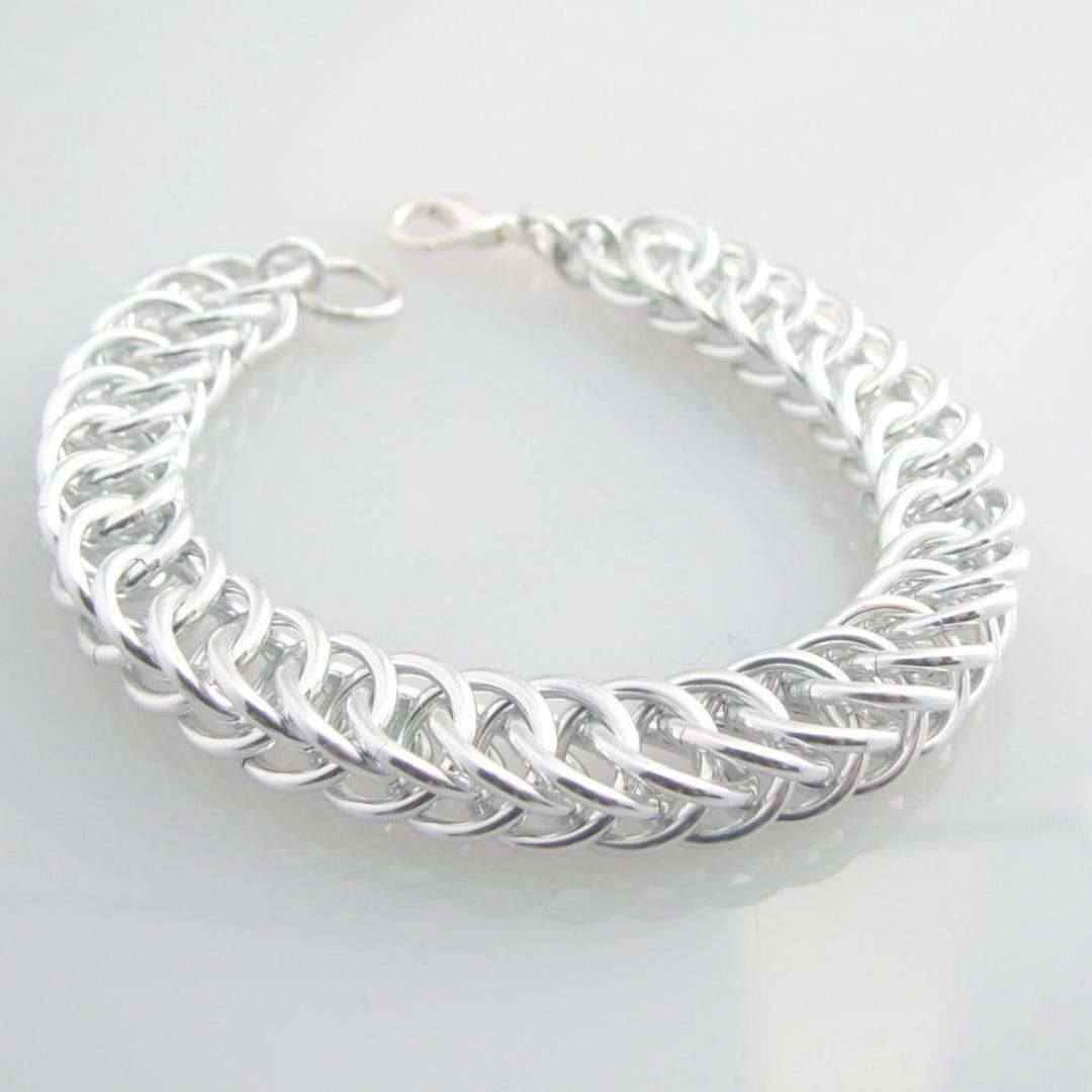 Chainmaille Men's / Women's Silver Chris Bracelet - Etsy