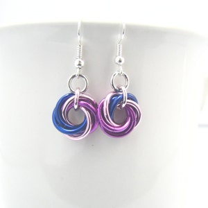 Pride not Prejudice Rosette Chainmaille Earrings
