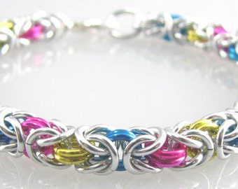 All for Love Braid Chainmaille Bracelet in Silver