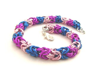 Pride not Prejudice Braid Chainmaille Bracelet