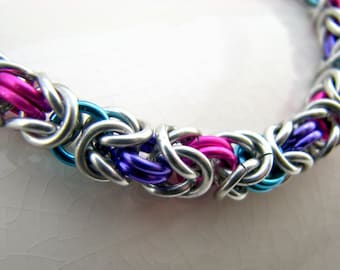 Pride not Prejudice Braid Chainmaille Bracelet