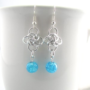 Persephone&#39;s Charm Chainmaille Earrings - Beads