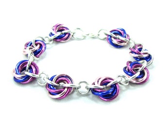 Pride not Prejudice Rosette Chainmaille Bracelet