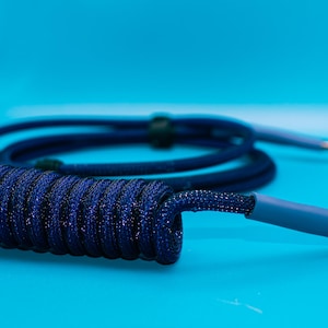 Custom Coiled Mechanical Keyboard Cable: Airbrushed Aviator Connector