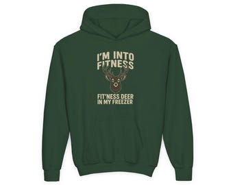 Me gusta el fitness, Ciervo fitness en mi congelador / Sudadera con capucha de ciervo / Sudadera con capucha juvenil