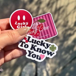 Lucky Girl Sticker Pack: Positive Affirmations, Waterproof Vinyl