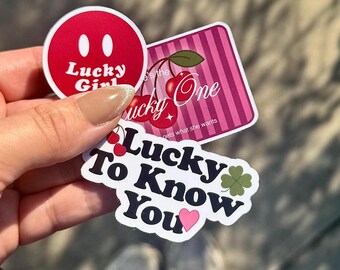 Lucky Girl Sticker Pack: Positive Affirmations, Waterproof Vinyl