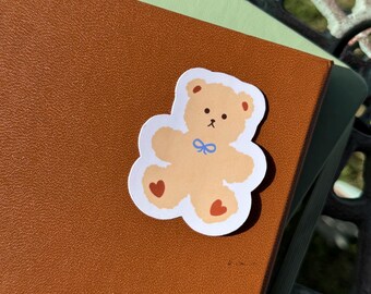 Oat Basket Bear Sticker, Mental Health Sticker, Words of Affirmation, Positive Quotes, Aesthetic Stickers