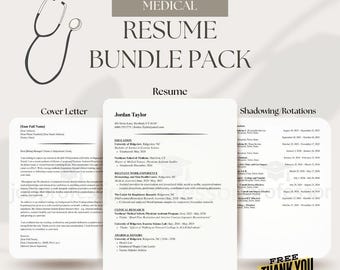 ATS Friendly Medical Resume (BUNDLE)