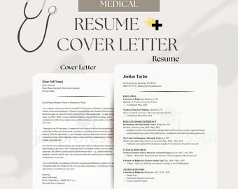 ATS Friendly Medical Resume & Cover Letter (PAIR)