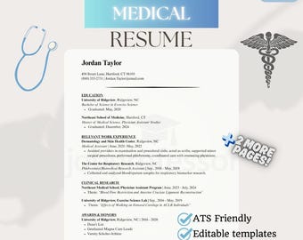 ATS Friendly Medical Resume Template