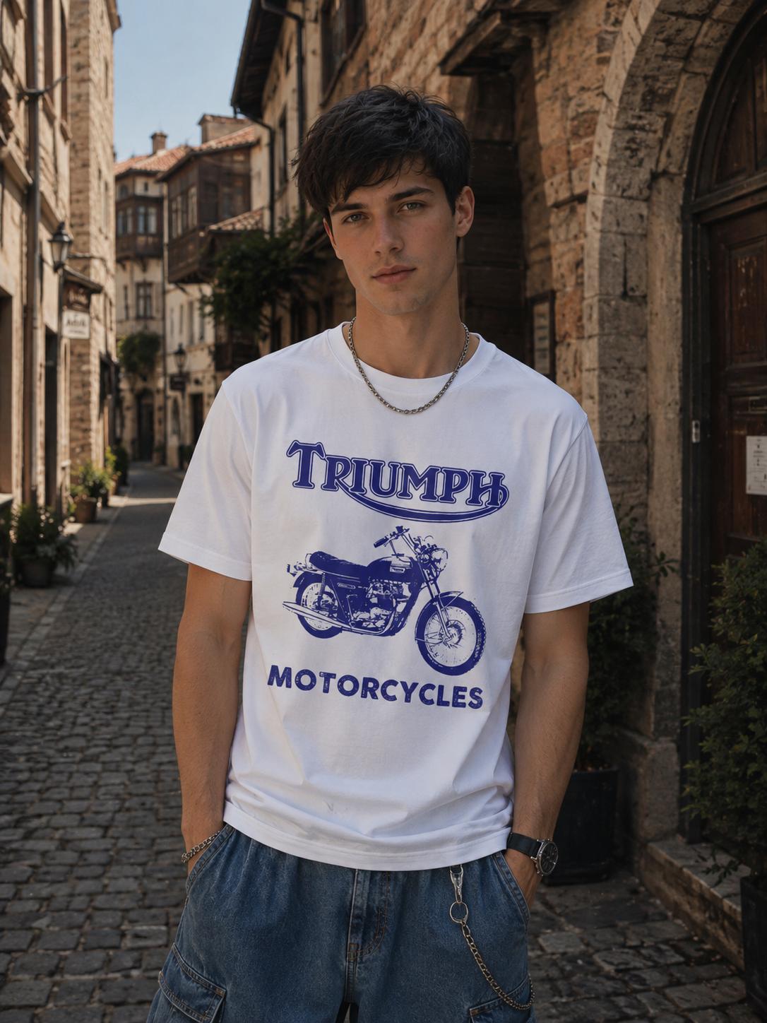 Triumph Motorcycle Vintage Tshirt - Etsy