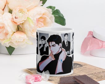 Joo Jaekyung Jinx BL White Glossy Mug – Yaoi Manhwa Anime Cup