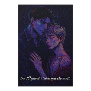 Póster vertical Yaoi BL, arte mural de amor con chicos de anime, decoración Fudanshi, regalo Fujoshi, impresión de manga, póster del orgullo LGBT