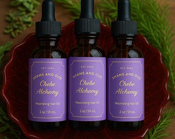 Crown Alchemy Herbal Hair Oil - Ayurvedic Growth Oil for Scalp Health, Shine, Hair Strength - 100 Percent Natural - Shams and Oud