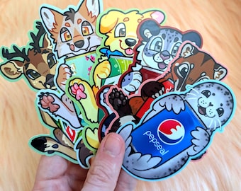 Sodanimals - Furry Soft Drink Stickers
