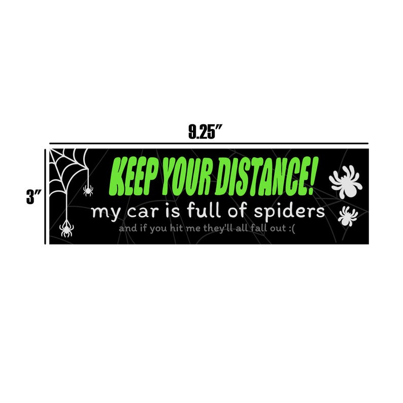 Sticker Spider Rectangular Full of Spiders - Bumper Sticker - Etsy