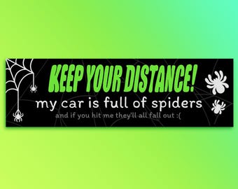 Lleno de arañas - Pegatina para el parachoques