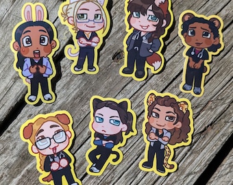 Women of The Pitt Stickers (Mel, Santos, McKay, Javadi, Mohan, Dana, Al-Hashimi)