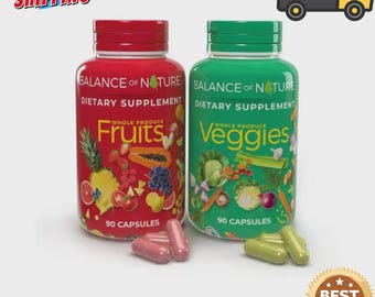 2 Pack 90 Fruits & 90 Veggies Whole Food Supplement – Superfood Capsules for Daily Nutrition