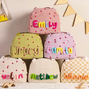 Customized Handmade Kids Lunchbox Bag,Personalized School Lunch Bag,Back to School Gift,Kid Lunchbox Bag & Backpack,Picnic Bag,Toddler Gift
