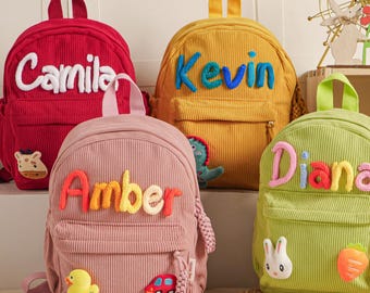 Zaino personalizzato per bambini, zaino personalizzato per bambini, zaini con nome regalo, borsa scolastica per bambini, regalo per il ritorno a scuola, regalo per bambini piccoli