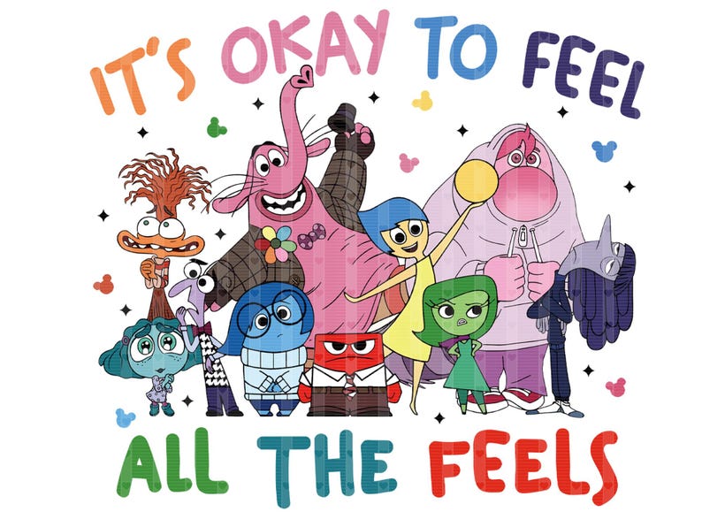 To Feel Included Icon Inside Out It's Okay to Feel All the Feels T-shirt PNG Svg,disney Shirt ...