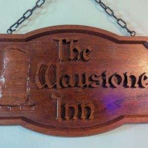 Waystone Inn Sign – Wooden Wall Sign Inspired by The Kingkiller Chronicle | Fantasy Tavern Decor | Kvothe Gift