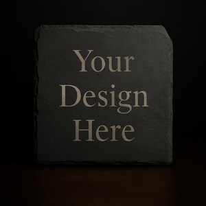Custom Engraved Slate Coaster (Set of 4)
