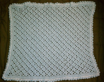 Handmade Baby Blanket - Crochet - Everyday Blanket - Heirloom - Baby Shower Gift