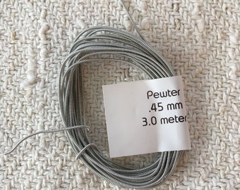 Pewter Tin Silver Thread wire .45 mm x 3 meter length  for Sami Bracelets Tenntrad Sami duodji