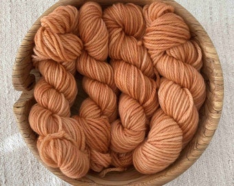 DK SW MERINO Wool 25 gr  November Colorway Sandalwood Natural Plant Dyed Nalbinding knit crochet Botanical Indie Art Yarn  DKSwMerino-Sandal