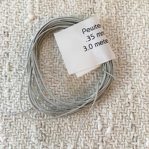 Pewter Tin Silver Thread wire .35 mm x 3 meter length for Sami Bracelets Tenntrad Sami duodji image 1