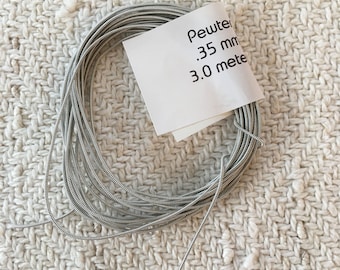 Pewter Tin Silver Thread wire .35 mm x 3 meter length  for Sami Bracelets Tenntrad Sami duodji