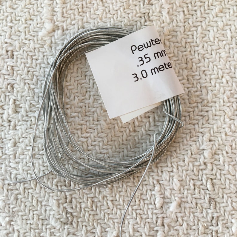 Pewter Tin Silver Thread wire .35 mm x 3 meter length for Sami Bracelets Tenntrad Sami duodji image 1