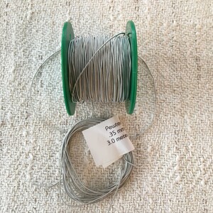 Pewter Tin Silver Thread wire .35 mm x 3 meter length for Sami Bracelets Tenntrad Sami duodji image 2