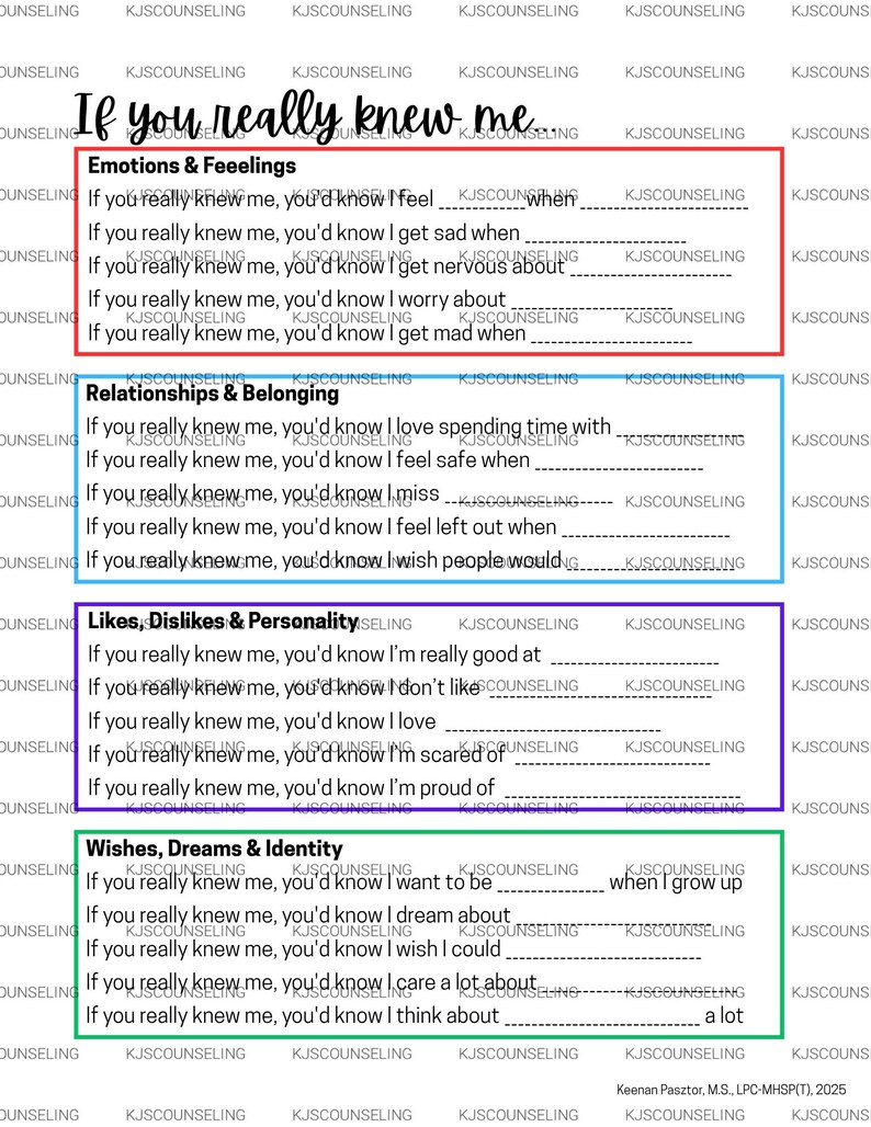 Child Therapy Intake Worksheets | Editable Counseling Forms (PDF ...