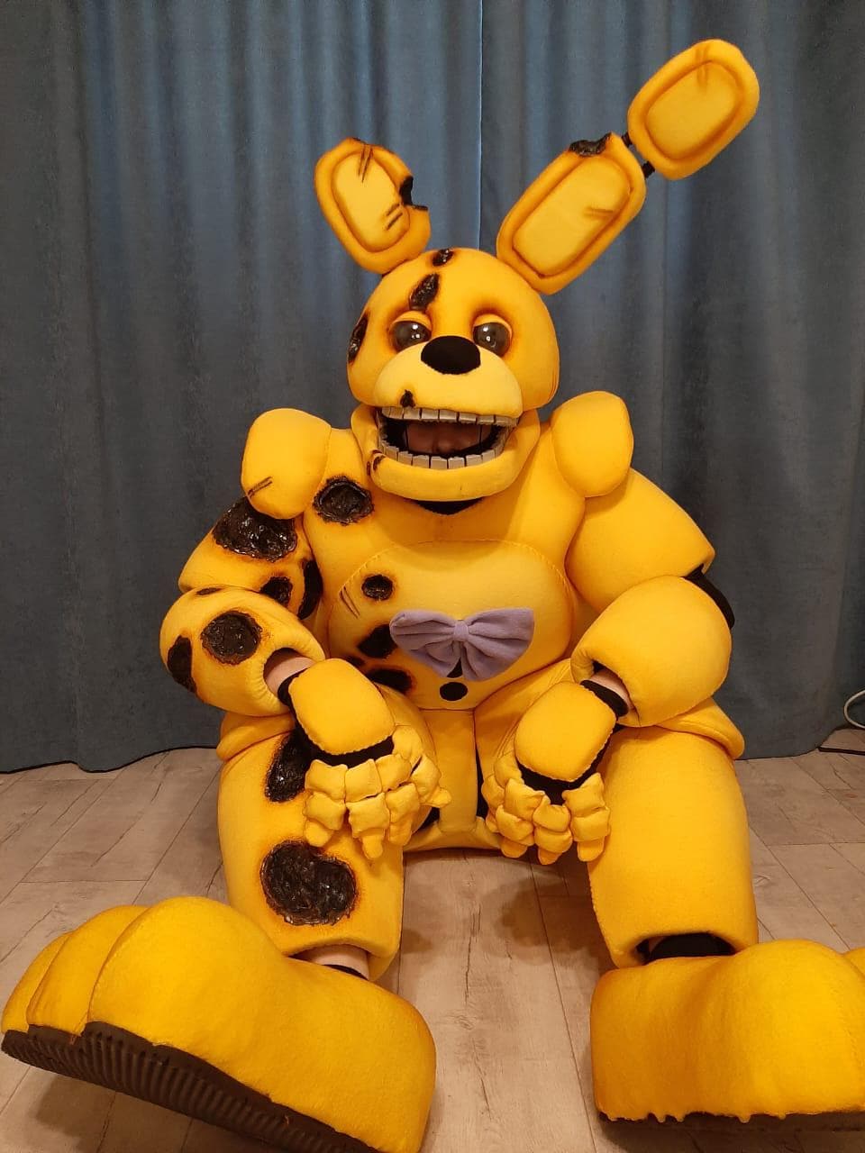 Spring Bonnie Costume — FNAF Animatronic Cosplay Suit — Scary Bunny Mascot — Handmade Full Body Halloween Costume