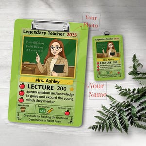 Aangepaste legendarische lerarenkaart 2025 – Gepersonaliseerd cadeau met je naamfoto, perfect eerbetoon voor docenten, mentoren en professoren