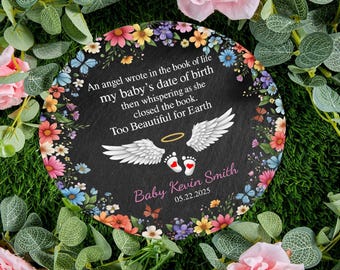 Miscarriage Memorial Stone, Custom Infant Loss Memorial Stone, Baby Memorial, Miscarriage Gift, Stillborn Memorial Gift, Child Loss Gifts