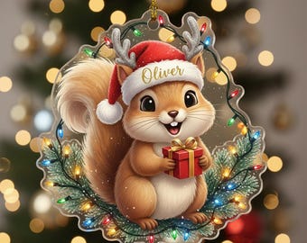 カスタムネームのかわいいリスの笑顔のパーソナライズされた