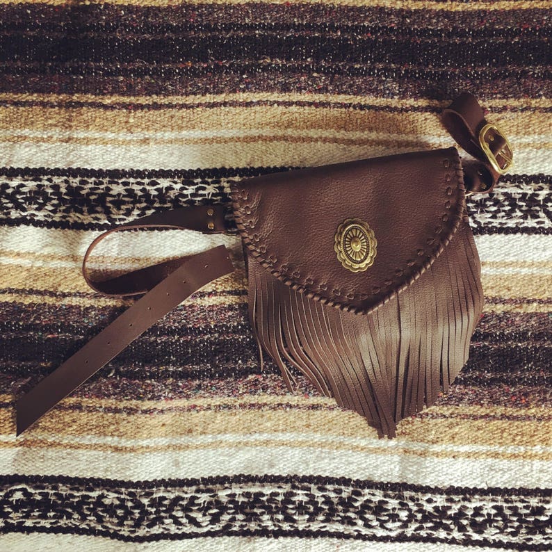 Wild West Concho Fringe Belt Bag