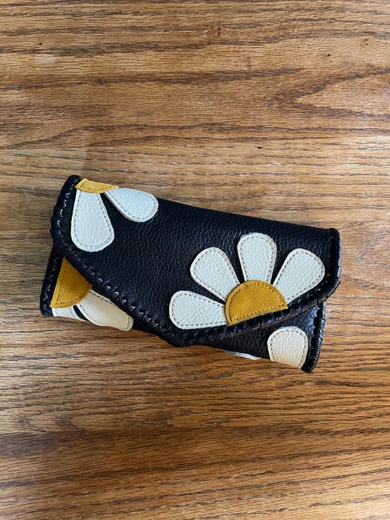 The Flower Power Fold out Wallet - Black