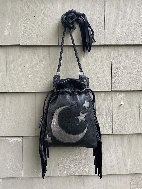The Cosmos Fringe Drawstring Pouch